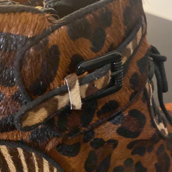 Sam Edelman Mixed Media Printed Platform Booties - Picture 6 of 10